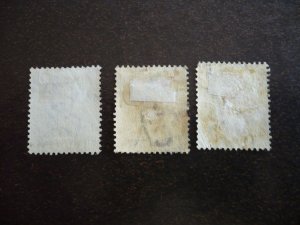 Stamps - Ceylon - Scott# 143,144,146 - Used Part Set of 3 Stamps