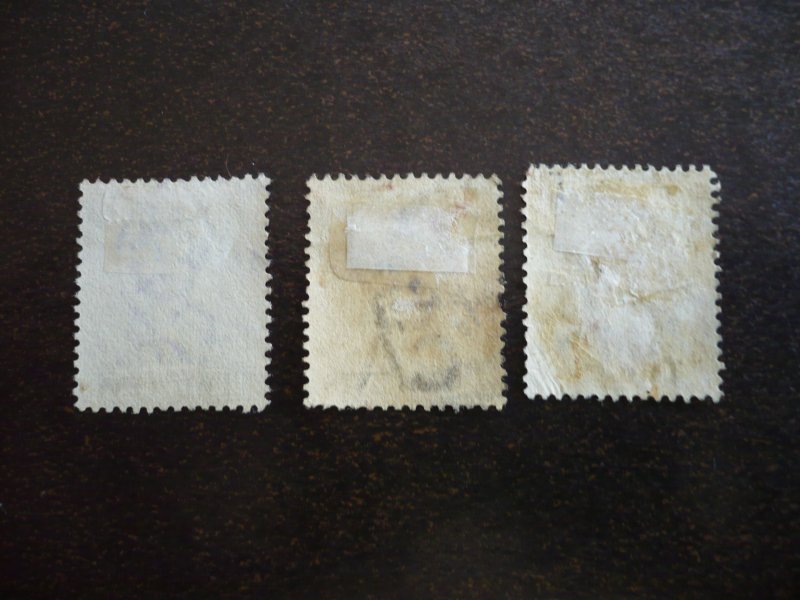 Stamps - Ceylon - Scott# 143,144,146 - Used Part Set of 3 Stamps