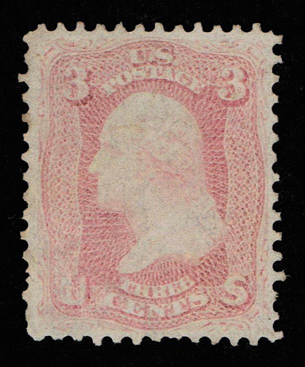 GENUINE SCOTT #64 USED 1861 PINK PF CERT ABSOLUTELY APPEARS MINT - ESTATE SALE