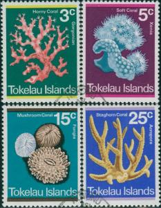 Tokelau 1973 SG37-40 Coral set FU