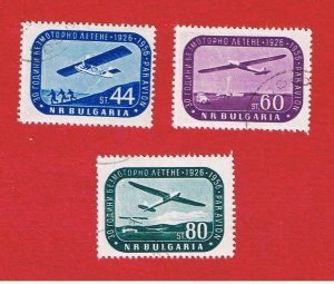 Bulgaria #C72-C74  VF used  Air Post   Free S/H