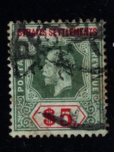 Straits Settlements Scott 167 Used  5$ KGV