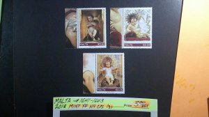 Malta 2018 Christmas Issue Scott# 1641-1643 Mint XF NH CPL (3)
