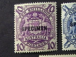 AUSTRALIA # 219-221-MINT NEVER/HINGED**SLIGHT TONING**----SPECIMENS----1950