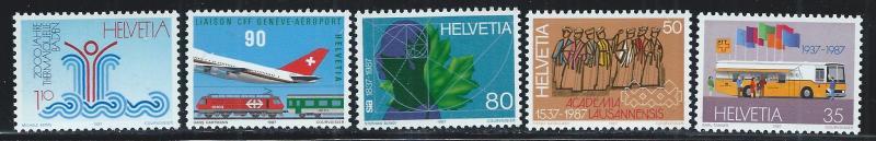 SWITZERLAND SC# 803-7 VF/MNH 1987