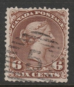 Canada Large Queen #27 Brown, Fancy Cancel L80, Clean Back  (~2020)