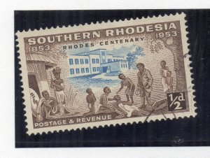 Southern Rhodesia 1953 Early Issue Fine Used 1/2d. NW-199740 