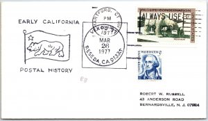 US SPECIAL EVENT COVER EARLY CALIFORNIA POSTAL HISTORY AT VEXOS RESEDA 1977 T2