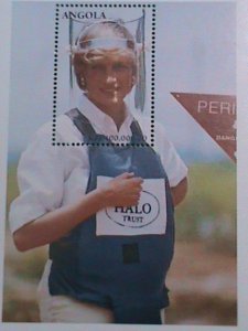 ANGOLA STAMP-1997-DIANA- PRINCESS OF WALES -WITH HALO TRUST-MINT-NH  S/S  SHEET