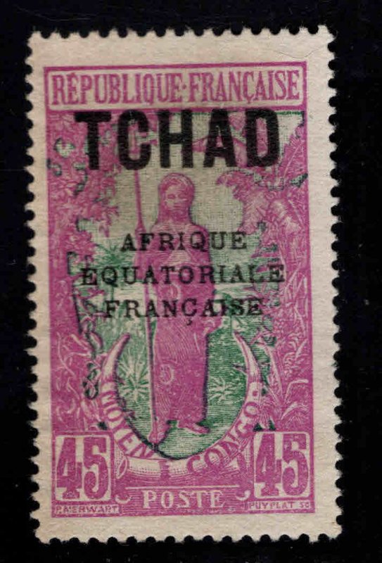 Chad TCHAD Scott 35 MH* overprinted stamp