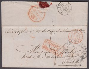 MAURITIUS 1853 (5 Apr) Entire Letter Port Louis - 18835