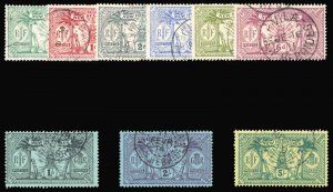 New Hebrides 1911 KGV Weapons & Idols set complete VFU. SG 18-28. Sc 17-25.