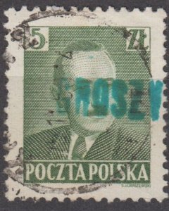 Poland 1950 Groszy overprint on Scott #478 Used