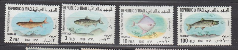 J40105 JL stamps 1969 iraq set mh #491-4 fish