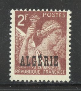 Algeria Scott 194 Unused LHOG - 1945 2fr Type a Overprint - SCV $0.90