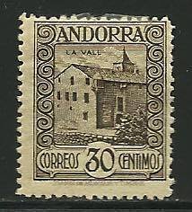 Andorra Spanish  # 19, Mint Hinge remain.