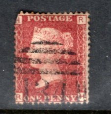 GREAT BRITAIN 33 QV Penny Red Position H-R