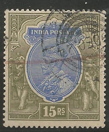 INDIA 166, USED STAMP, KING GEORGE VI