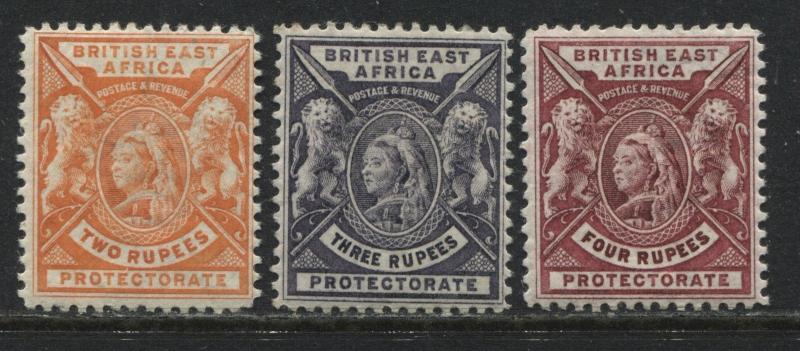  British East Africa QV 1898 2, 3, and 4 rupees mint o.g.