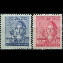 CZECHOSLOVAKIA 1945 - Scott# B154-5 Conf. Set of 2 NH