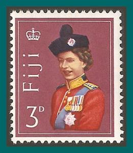 Fiji Stamps 1962 Queen Elizabeth II, 3d MNH 178,SG313