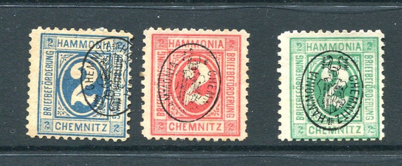 Germany Private (local) Town Chemnitz Hammonia Overprint  8522