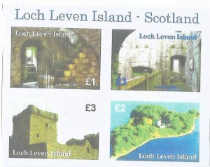 LOCH LEVEN IS. - 2014 - Local Sights - Imperf 4v Sheet - M N H - Private Issue