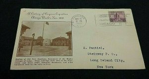 KAPPYSSTAMPS US #729 1933 CENTURY OF PROGRESS OLD FORT DEARBORN CACHET CS1087