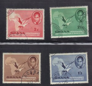 GHANA SCOTT #1-4 USED 1957