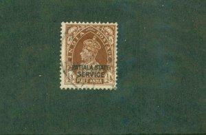 PATIALA INDIAN STATE O55 USED BIN $0.50