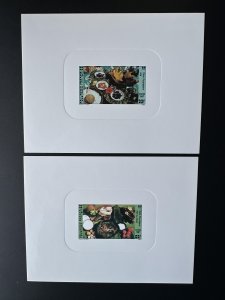 French Polynesia 1987 YT 278-279 luxury event Gastronomy Cooking Dishes