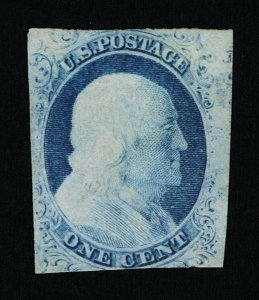AFFORDABLE GENUINE SCOTT #9 MINT OG H 1852 BLUE WELL DEFINED TYPE-IV DESIGN