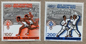 Malagasy 1972 Olympics, MNH.  Scott C106-C107, CV $3.90. Judo