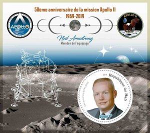 APOLLO 11 50TH ANNIVERSARY SPACE NASA MOON NEIL ARMSTRONG MNH STAMP SET 7 SHEETS