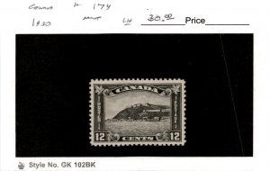 Canada, Postage Stamp, #174 Mint LH, 1930 Citadel Quebec (AD)