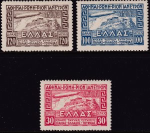 Greece Sc# C5 / C7  Graf Zeppelin 1933 complete set MMH CV $118.00