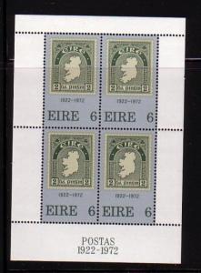 Ireland Sc 326a 1972 50th Anniversary stamp stamp sheet mint NH