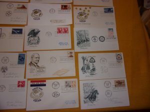 US FDC COLLECTION, ALL W/CACHET,