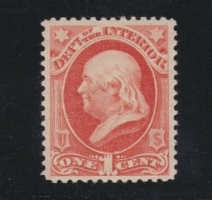 US O96 1c Interior Department Official Mint VF+ OG LH SCV $300