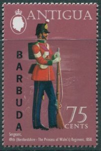 Barbuda 1974 SG147 75c Military Uniform MNH