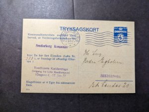 1937 Denmark Postcard Cover Sonderborg Local Use