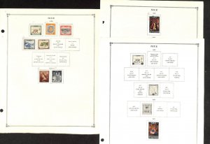 Niue & Norfolk Stamp Collection on 23 Scott International Pages, 1902-1976