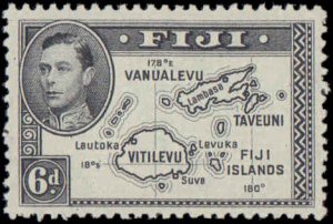 Fiji #135a, Complete Set, Perf. 12, 1947, Hinged