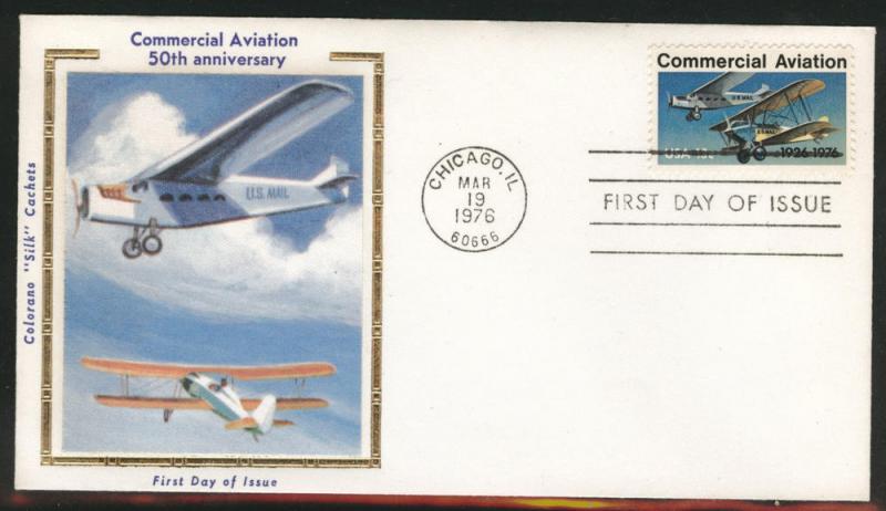 1684 FDC Aviation on Colorano Silk Cache U/A