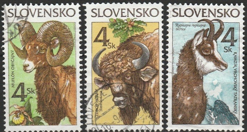 Slovakia, #249-251  Used , From 1996,  CV-$0.75