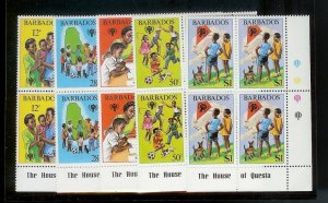 BARBADOS (25) All Diff Plate & Gutter Block Complete Sets All Mint Never Hinged