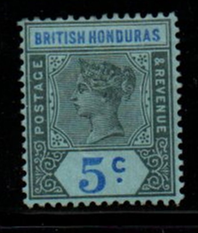 British Honduras Sc 52 1900 5 c gray black & ultra  Victoria stamp mint