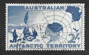 Australian Antarctic Territory Scott #L2 Used 2sh Explorers & Map  2017 CV $2.25