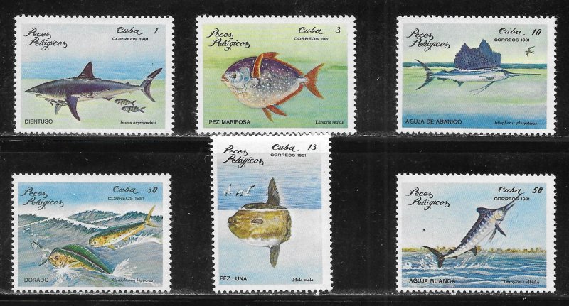 Cuba 2385-2390 Pelagic Fish set MNH