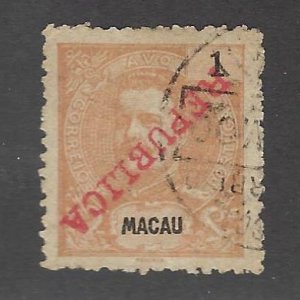 Macao SC#147B Inverted Republica VF SCV$175.00...Popular!